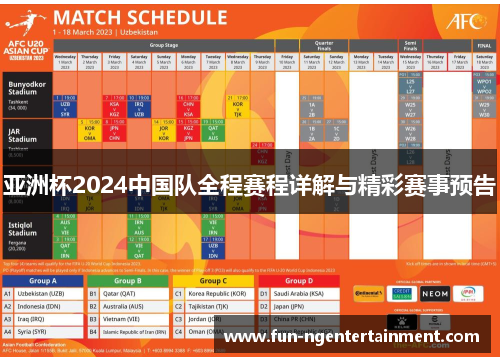 亚洲杯2024中国队全程赛程详解与精彩赛事预告 亚洲杯2024中国队全程赛程详解与精彩赛事预告